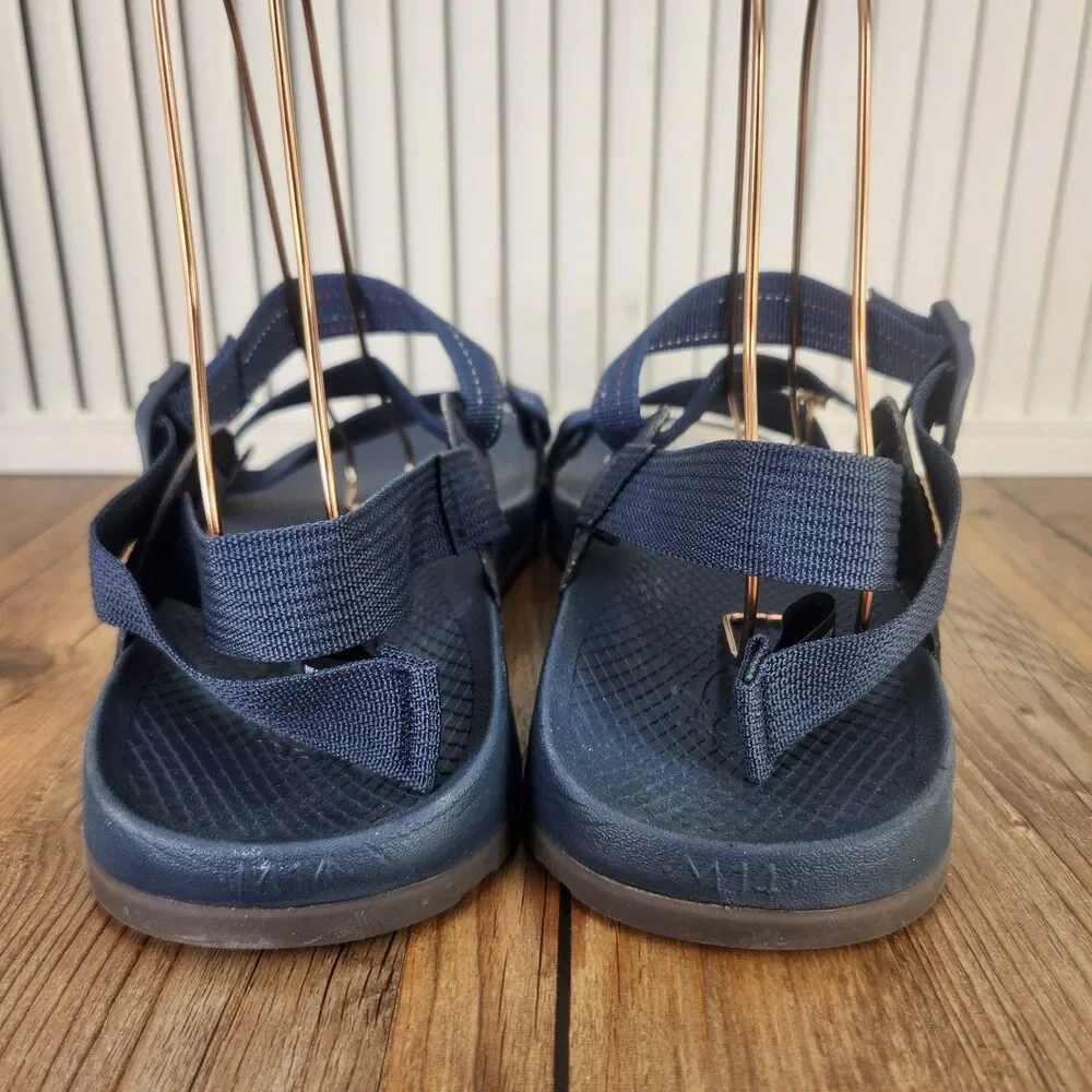 Chaco Lowdown Slides Men's 14 Navy Adjustable Outdoors Beach Lakeshore Sandals